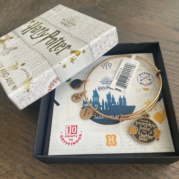 ⚡️ NWT Alex and Ani Harry Potter™ From Pumpkin Juice To Butter Beer Charm Bangle - Picture 2 of 9